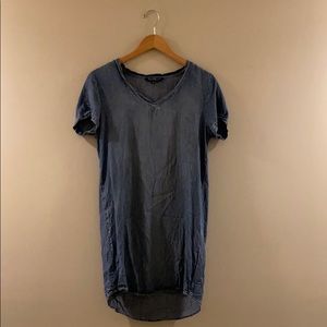 Velvet heart denim dress
